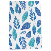 Blauw Waterverf verliest patroon Medium Cadeauzakje (Voorkant)