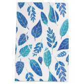 Blauw Waterverf verliest patroon Medium Cadeauzakje (Achterkant)