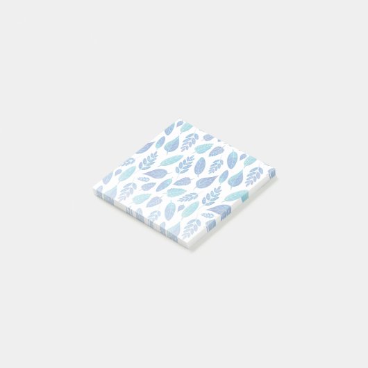 Blauw Waterverf verliest patroon Post-it® Notes (Schuin)