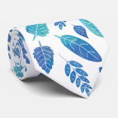 Blauw Waterverf verliest patroon Stropdas (Opgerold)