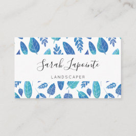 Blauw Waterverf verliest patroon Visitekaartje