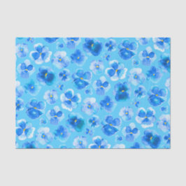 Blauw waterverf voor bloemenpapier tissuepapier