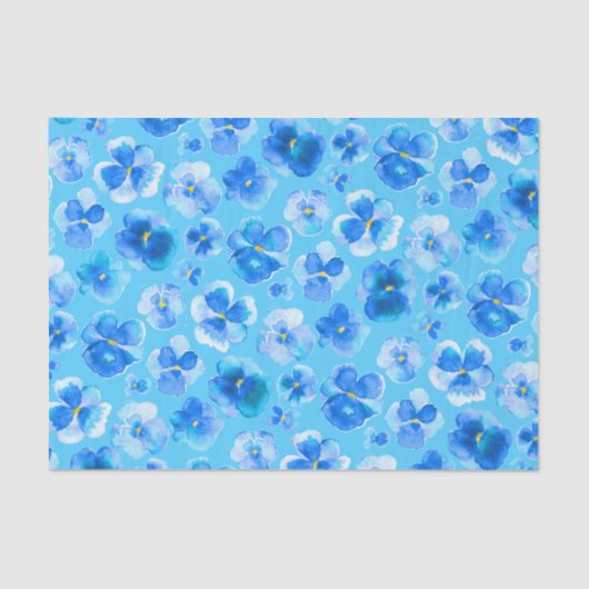Blauw waterverf voor bloemenpapier tissuepapier (Voorkant)
