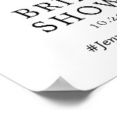 Blauw Waterverf Vrijgezellenfeest WelkomstPoster Poster (Hoek)