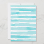 Blauw Waterverf Witte Koord Lichten Baby shower Kaart (Achterkant)