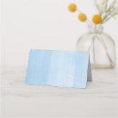 Blauw waterverfballon eucalyptus groen label plaatskaartje (Achterkant)