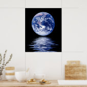 Blauw watervlak poster (Keuken)