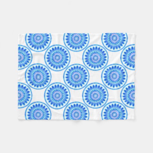 Blauw waterwiel fleece deken (Voorkant (Horizontaal))