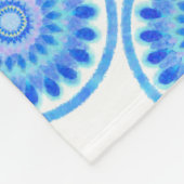 Blauw waterwiel fleece deken (Hoek)