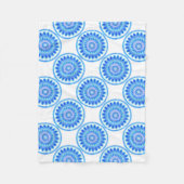 Blauw waterwiel fleece deken (Voorkant)