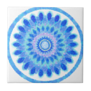 Blauw waterwiel tegeltje