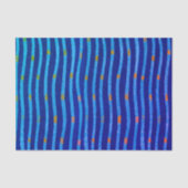 BLAUW WAVEY STRIPED Tissue Paper Tissuepapier (Voorkant)