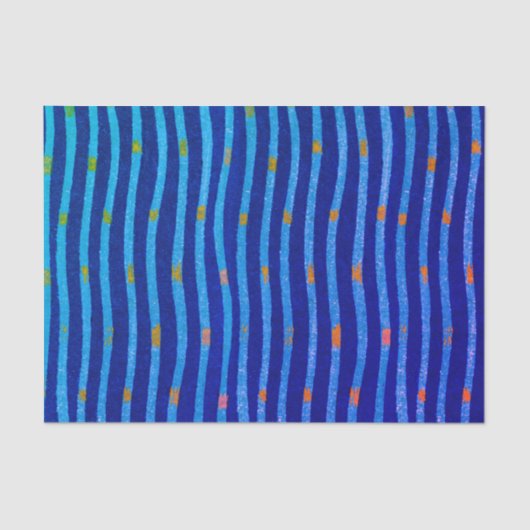 BLAUW WAVEY STRIPED Tissue Paper Tissuepapier (Voorkant)