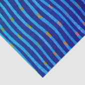 BLAUW WAVEY STRIPED Tissue Paper Tissuepapier (Detail)