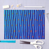 BLAUW WAVEY STRIPED Tissue Paper Tissuepapier (Craft)