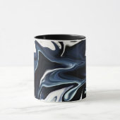 Blauw wazig patroon mok (Midden)