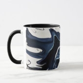 Blauw wazig patroon mok (Links)