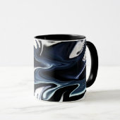 Blauw wazig patroon mok (Voorkant rechts)