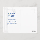 Blauw We hebben noodlijdende brievenbus verplaatst Briefkaart (Achterkant)