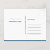 Blauw We kunnen bijna wachten schattig jongen Baby Uitnodiging Briefkaart (Achterkant)