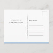 Blauw We kunnen bijna wachten schattig jongen Baby Uitnodiging Briefkaart (Achterkant)