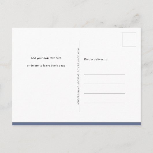 Blauw We Kunnen Het Nauwelijks Verwachten Schattig Uitnodiging Briefkaart (Achterkant)