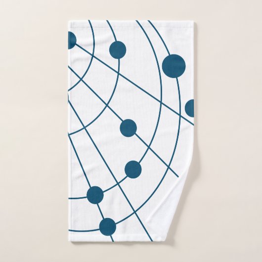 Blauw web bad handdoek (Handdoek)