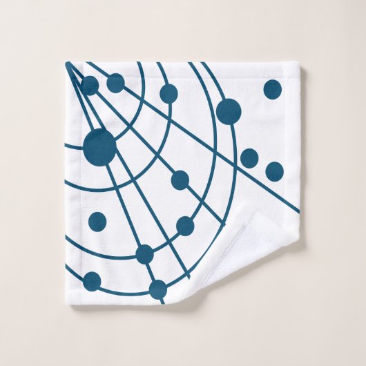 Blauw web bad handdoek (Wasdoekje)