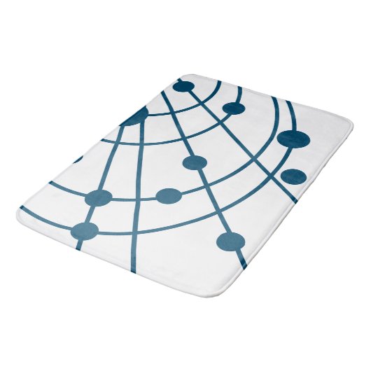 Blauw web badmat (Gekanteld)