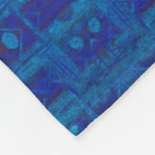 Blauw weef, abstract geometrisch patroon, met de h fleece deken (Hoek)