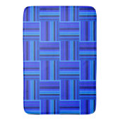 Blauw weefpatroon badmat (Voorkant Verticaal)