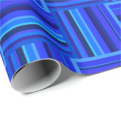 Blauw weefpatroon cadeaupapier (Rol Hoek)