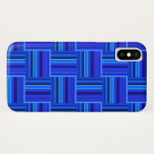 Blauw weefpatroon Case-Mate iPhone case (Achterkant (horizontaal))