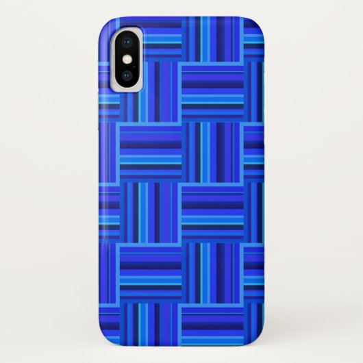 Blauw weefpatroon Case-Mate iPhone case (Achterkant)