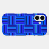Blauw weefpatroon Case-Mate iPhone case (Achterkant (horizontaal))