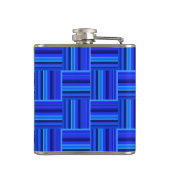 Blauw weefpatroon heupfles (Achterkant)