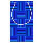 Blauw weefpatroon klein cadeauzakje (Achterkant)