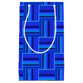 Blauw weefpatroon klein cadeauzakje (Voorkant)
