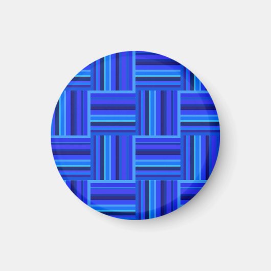 Blauw weefpatroon magneet (Voorkant)