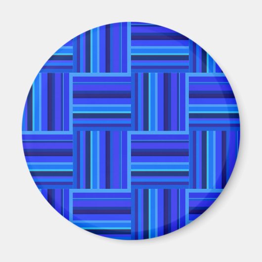 Blauw weefpatroon magneet (Voorkant)