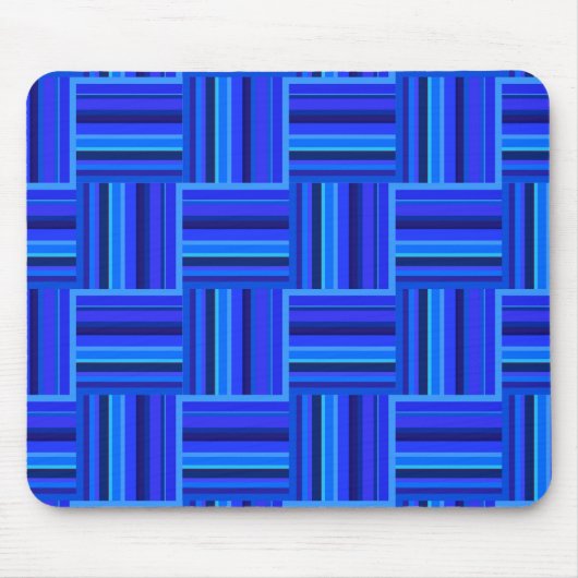 Blauw weefpatroon muismat (Voorkant)