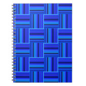 Blauw weefpatroon notitieboek (Voorkant)