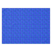 Blauw weefpatroon tafelkleed (Voorkant (Horizontaal))