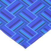 Blauw weefpatroon tafelkleed (Gekanteld)