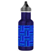 Blauw weefpatroon waterfles (Rechts)