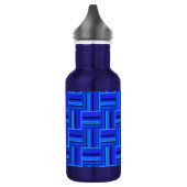 Blauw weefpatroon waterfles (Links)