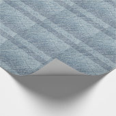 Blauw weefsel cadeaupapier (Hoek)