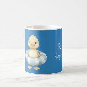 Blauw Wees Gelukkig Gele Eend Koffiemok