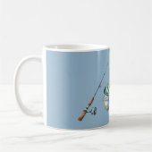 Blauw weg vissen emmer koffiemok (Links)
