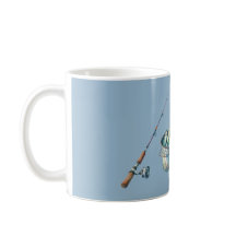 Blauw weg vissen emmer